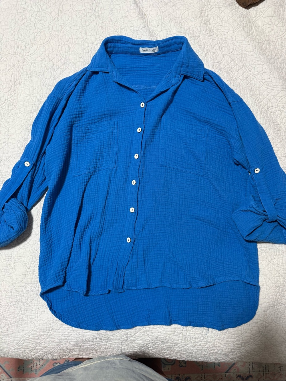 Carole Christian women’s cotton button down top